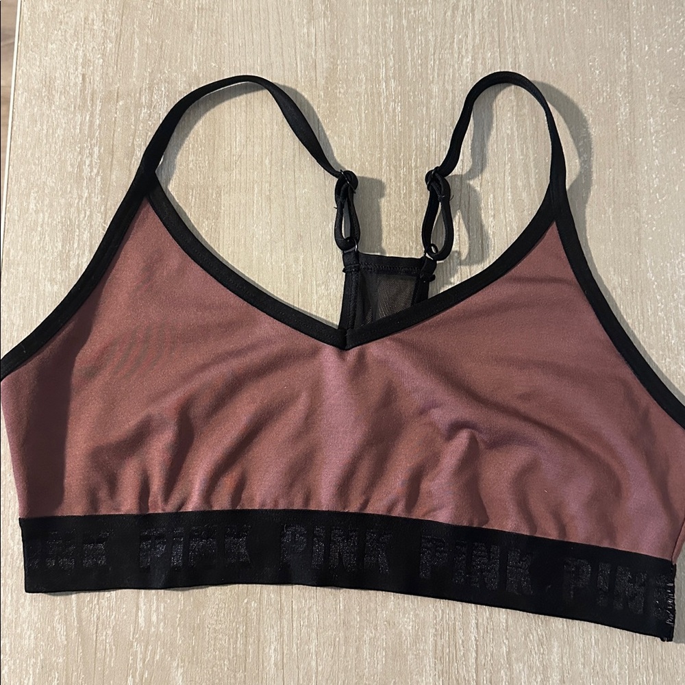 Victoria’s Secret PINK Women's Mauve Mesh Sports Bra Medium